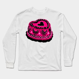 Pink and black heart cake Long Sleeve T-Shirt